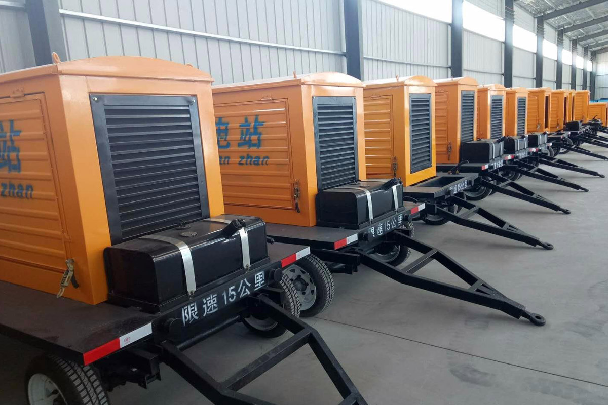 永发镇发电机租赁施工现场